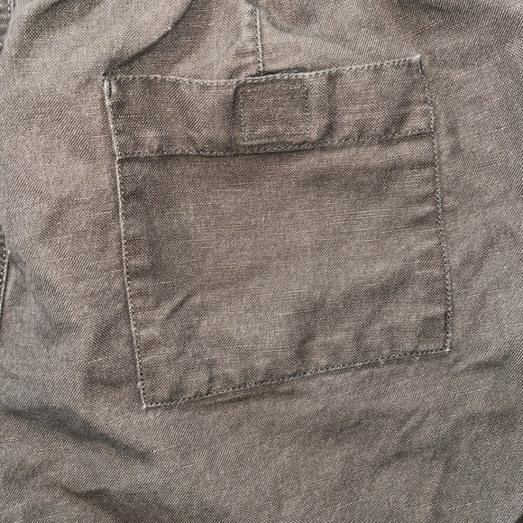 Island Shores Women’s SZ M Brown Cotton/Linen Blend Flat Front Drawstring Shorts - Picture 5 of 8